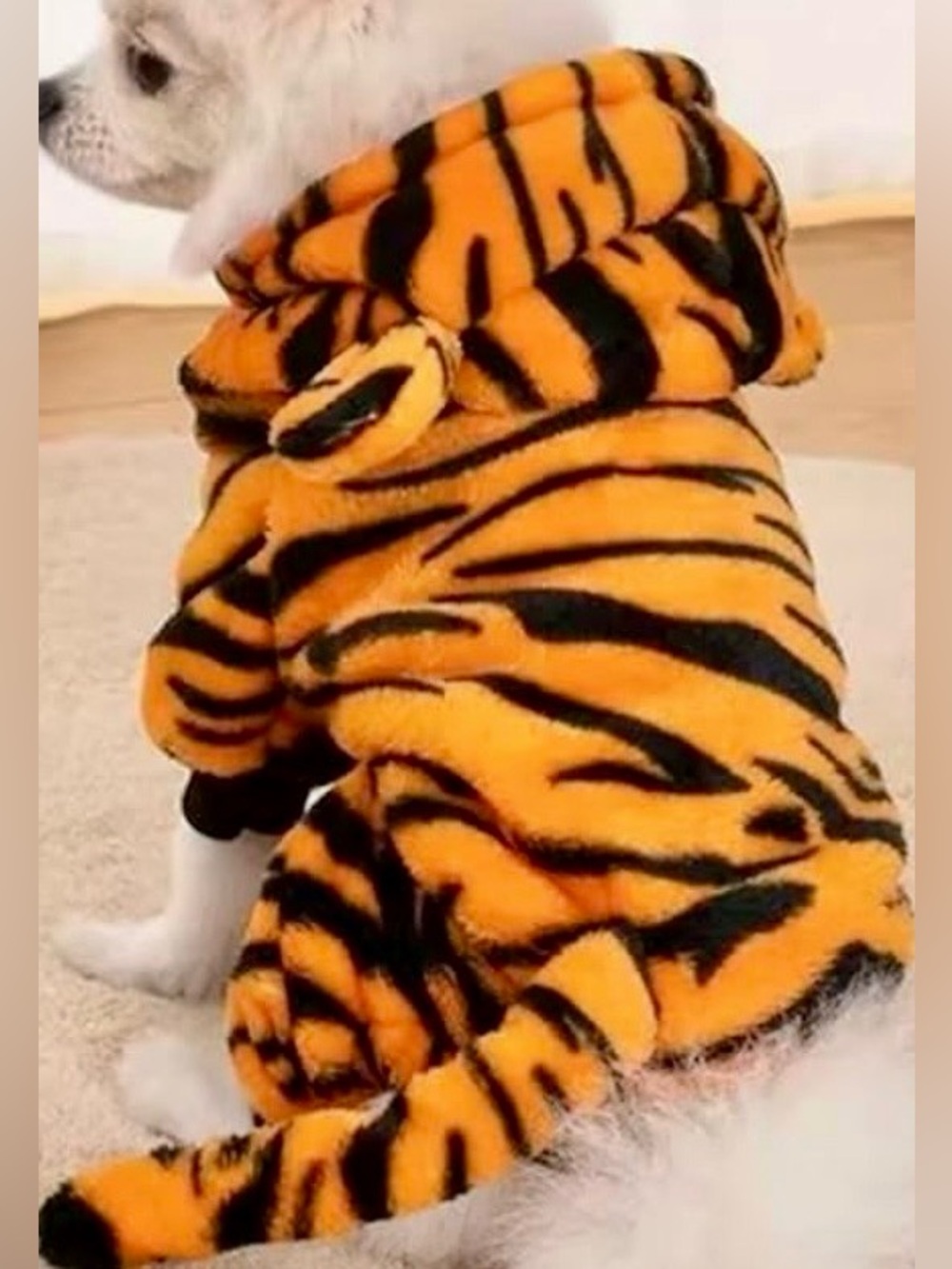 InnoPet Tiger Striped Pet Hooded Jumpsuit Costume (Size Large) – Mint Condition